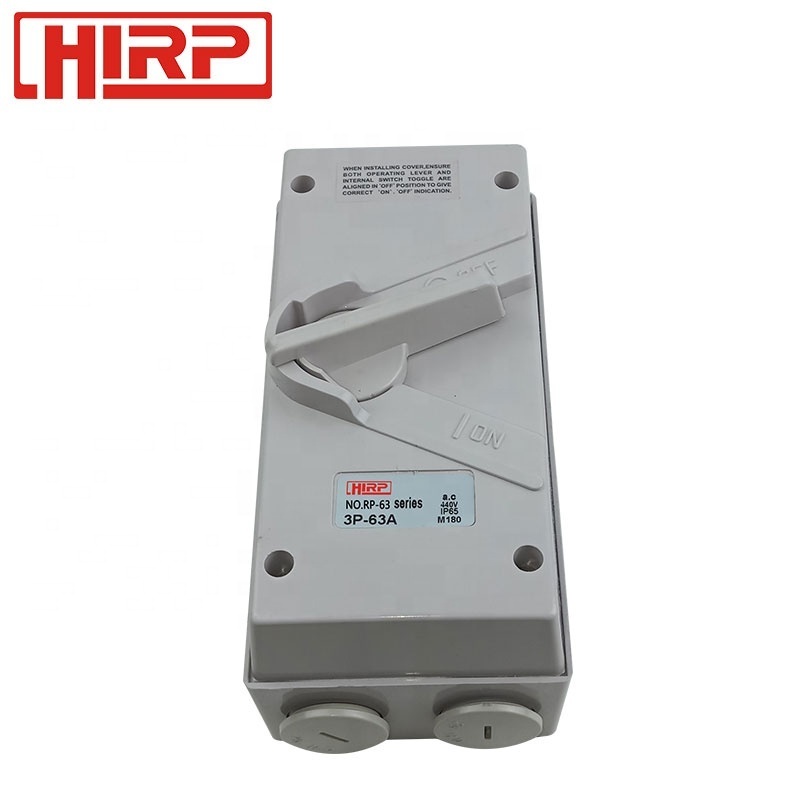 63A IP65 Electric weatherproof isolator switch