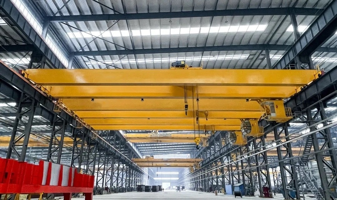 Double Beam Hoist Cranes Cross Travel Bridge Crane Electric hoist double girder bridge crane