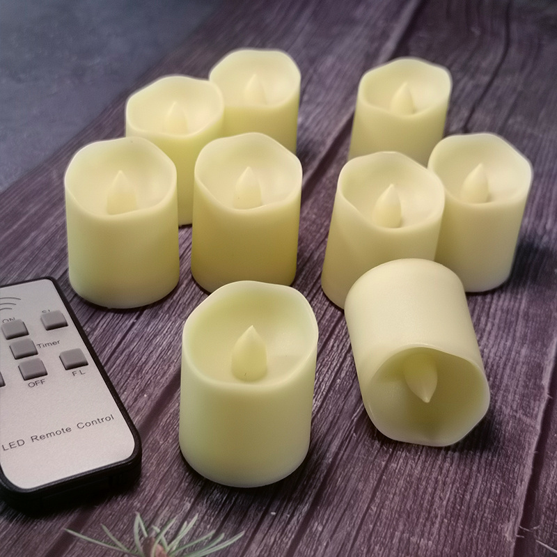 Battery Operate Flameless LED Electronic Candle Light Plastic Mini Led Candle/LED  Tea Light ( 9 pack)