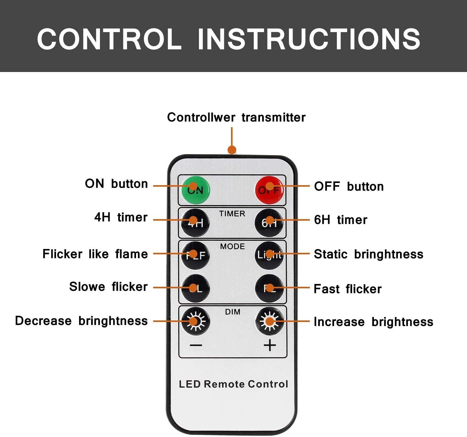 Flameless Timer Function Battery Operated Flickering LED Cream Taper Candles For Home Decoration