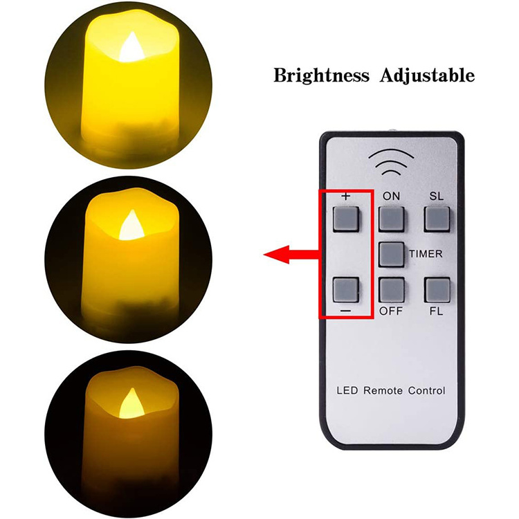 Flameless Candles with Rechargeable Base Led Candle Flickering Tea Lights with Timer