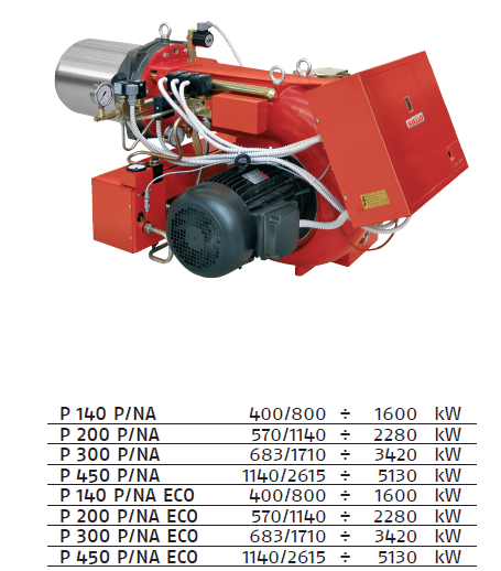 Original Riello Burnere Heavy oil burner series P/NA is an evolution of the traditional heavy oil modulating burners P/N series.