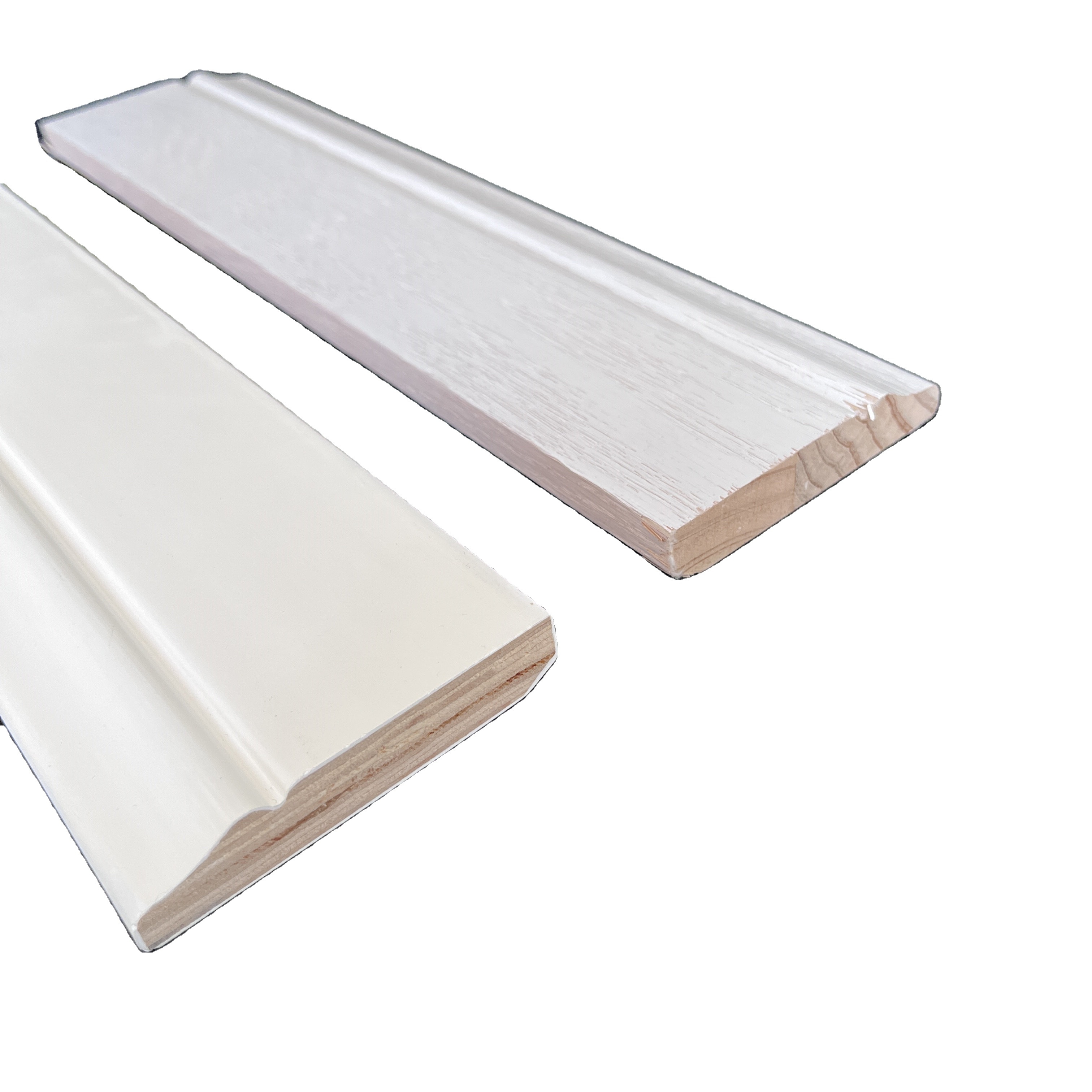 Trims Solid Wood Mouldings White Primed Door Casing MDF Baseboard Mouldings