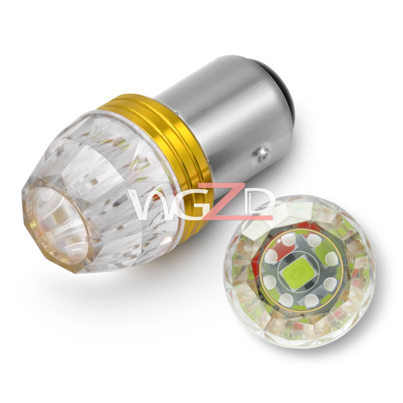 DRL RGB White Strobe 1156 1157 3030 9SMD Brake Lamp LED Light Bulb with Frosted Spot Lens Super Bright Car Truck Motorcycle