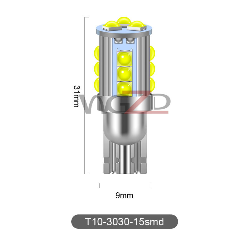 Canbus Free Error T10 3030 15SMD Width Lamp W5W 168 194 12V Non Polarity LED Spotlights For Car Light Bulb Driving Front Light