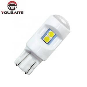 Ceramics T10 Socket 6SMD 3030 Chip Car Led Interior Dome Light 168 194 W5W Auto Reading Lamp Parking Bulb DC 12V