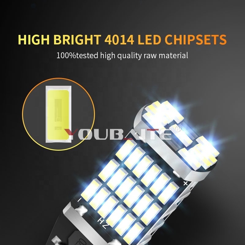 Super bright 12-24V car led t15 w16w 4014 45smd canbus 921 amber brake tail reverse light t15 led bulb