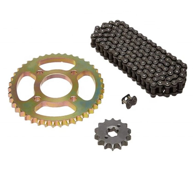 Transmission Gear Customized Logo Motorcycle Chain with Alloy Motorcycle Sprocket