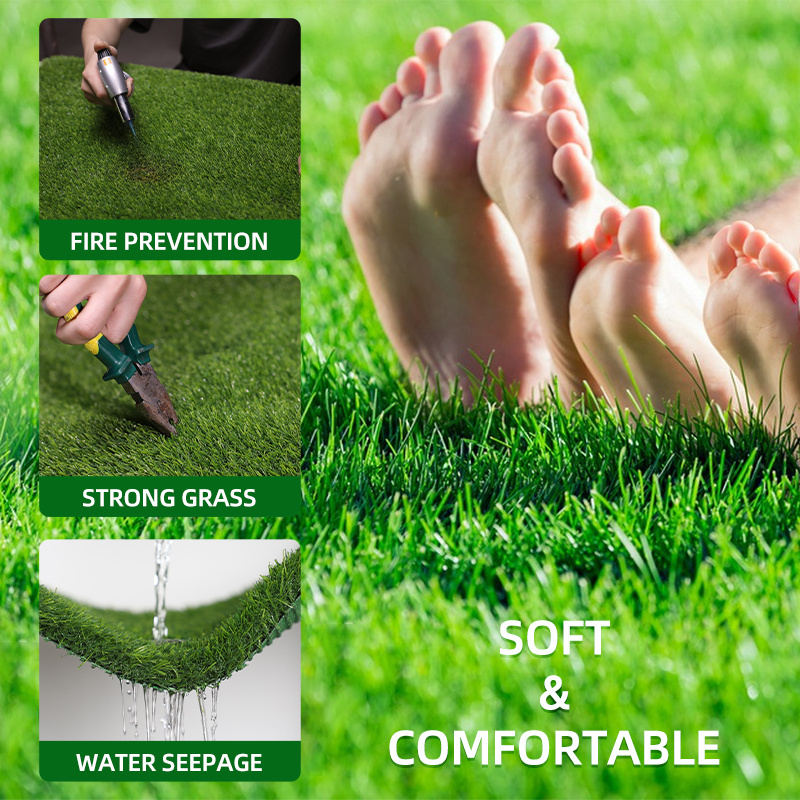 High Density 30mm Natural Garden Synthetic Artificial Grass Lawn Synthetic Grass Turf Soccer