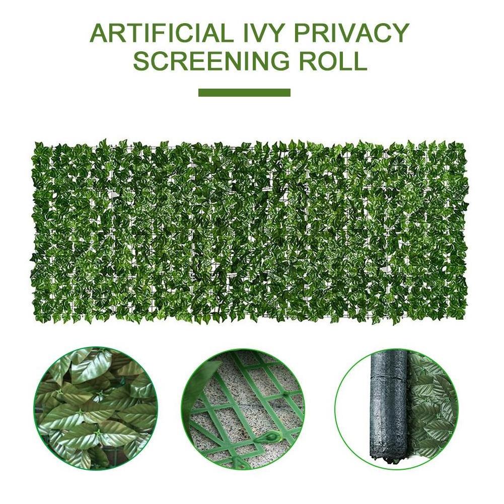 0.5x3M Artificial Ivy Screen Garden Screening Hedge Trellis Leaf Wall Cover Backyard Home Decor Plants Artificial Fence Roll