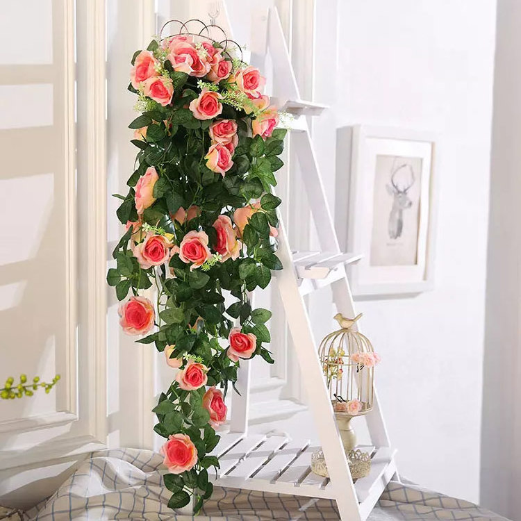 Artificial Flower Garland Simulation Rose Flowers Wedding Decoration Wall Hanging Home Decor Flowers