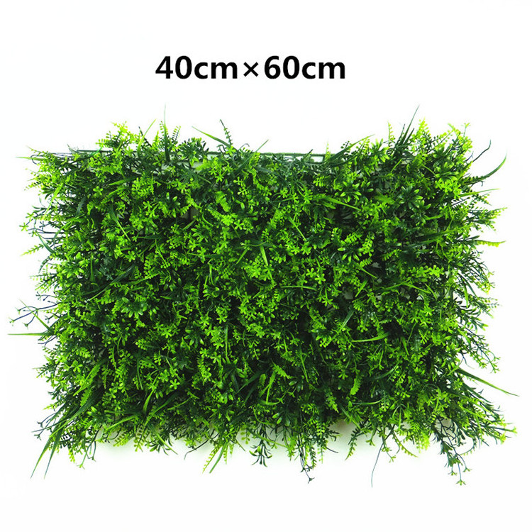 Factory wholesale outdoor artificial leaf plant background hedge green grass wall artificial vertical garden