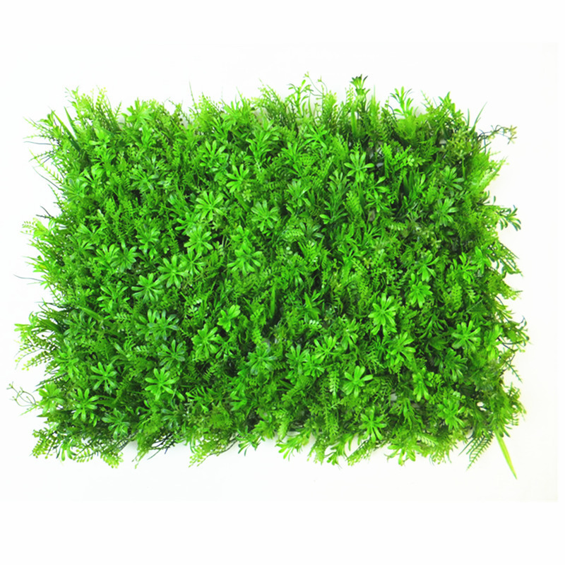 Factory wholesale outdoor artificial leaf plant background hedge green grass wall artificial vertical garden