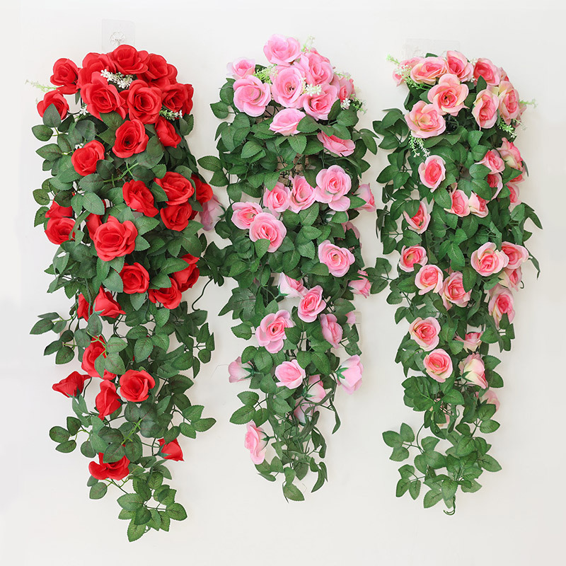 Artificial Flower Garland Simulation Rose Flowers Wedding Decoration Wall Hanging Home Decor Flowers