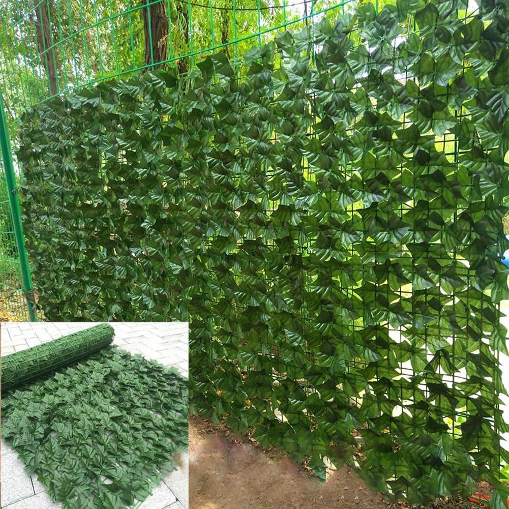 0.5x3M Artificial Ivy Screen Garden Screening Hedge Trellis Leaf Wall Cover Backyard Home Decor Plants Artificial Fence Roll