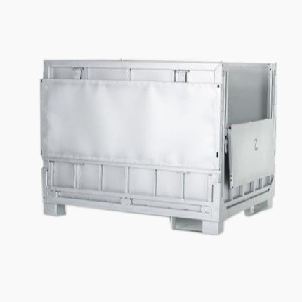 Industrial Shipping Storage Collapsible Galvanized Stackable Foldable Square Steel Metal Crate