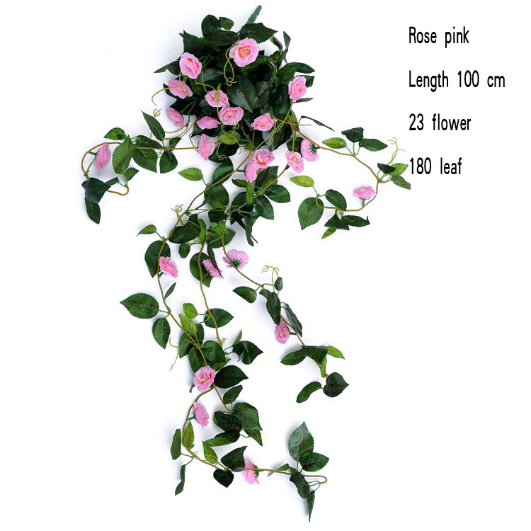 Artificial rose wall hanging basket simulation flower false flower wedding home decoration false flower wall art decoration hang