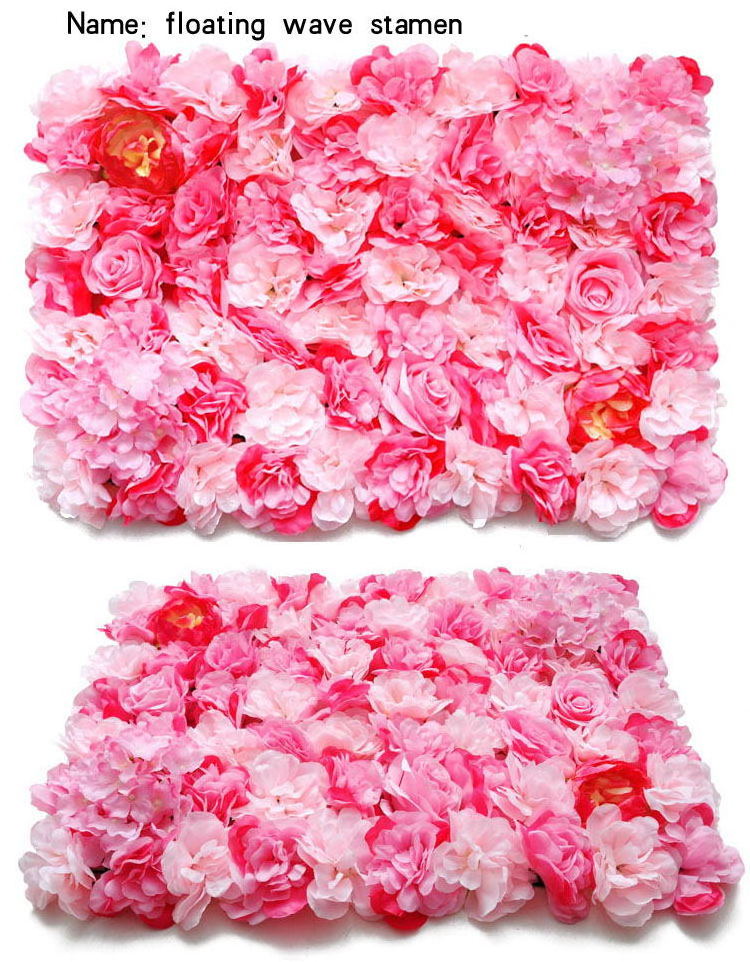 Effects Mix Plant Waterproof Silk Fabric  Artificial Flower Wall  backdrop Artificial Florals Flowers Wall Panel