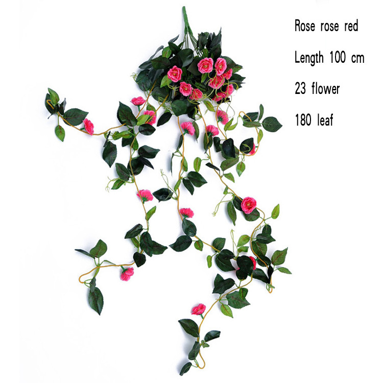 Artificial rose wall hanging basket simulation flower false flower wedding home decoration false flower wall art decoration hang