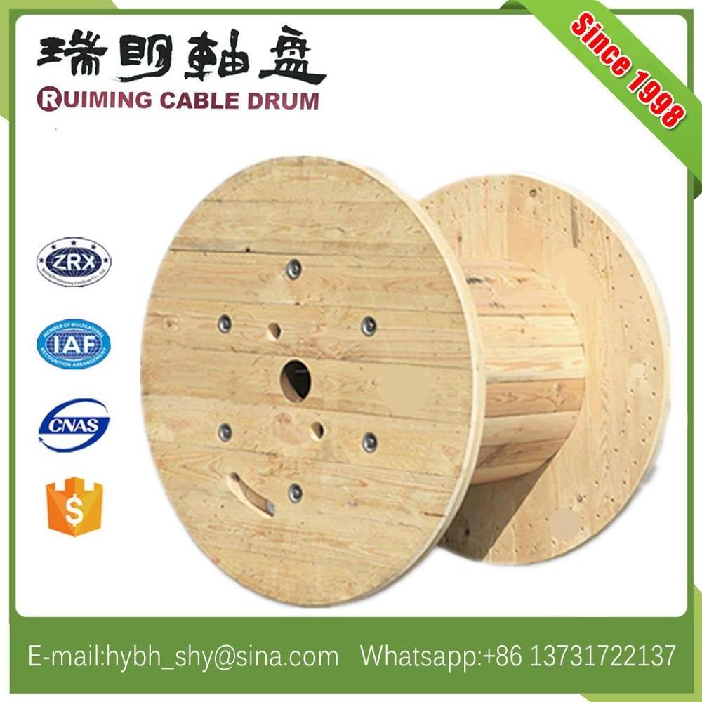 large empty wooden cable spools for sale