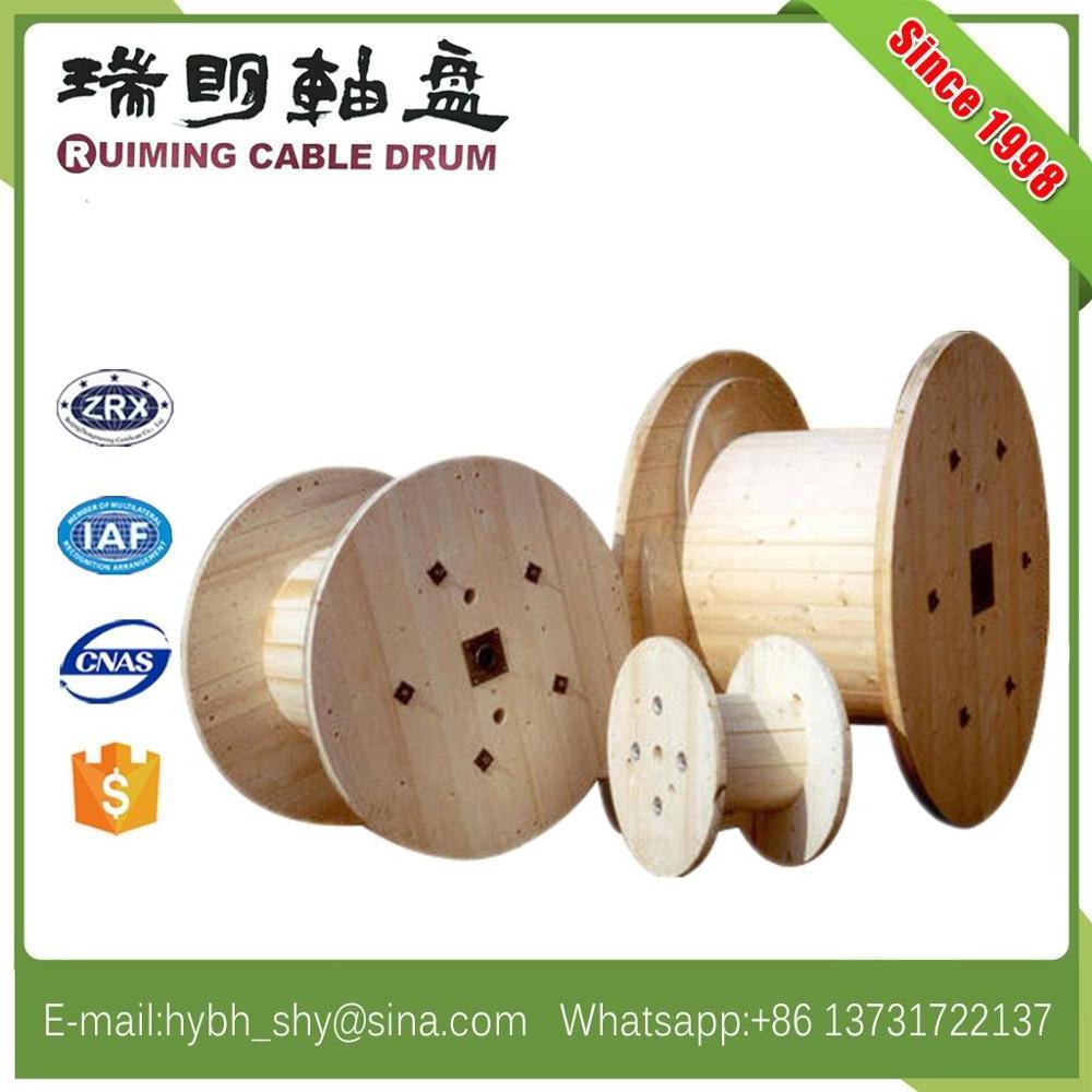 large empty wooden cable spools for sale