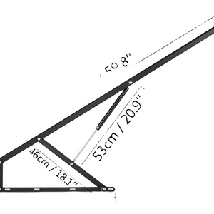 Gas Strut Spring Shock with L Mount Brackets for RV Bed Storage Large Storage Box Lid Truck Cap Camper Shell Boat Hatch Door