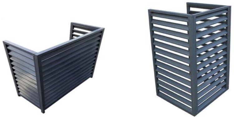 Modern Art Decorative Sun Shade Aluminium Shading Vertical Fixed Sun Louver Facade Aluminum Louver Louvers Aluminium Windows - B