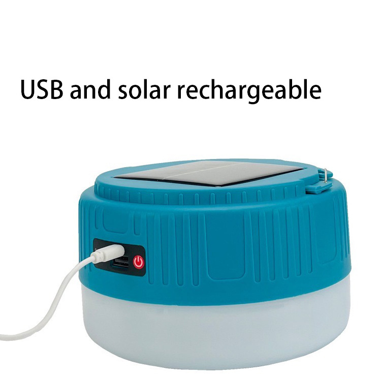 High quality solar light bulb portable rechargeable led light with USB Camping Light 5 Modes with SOS model