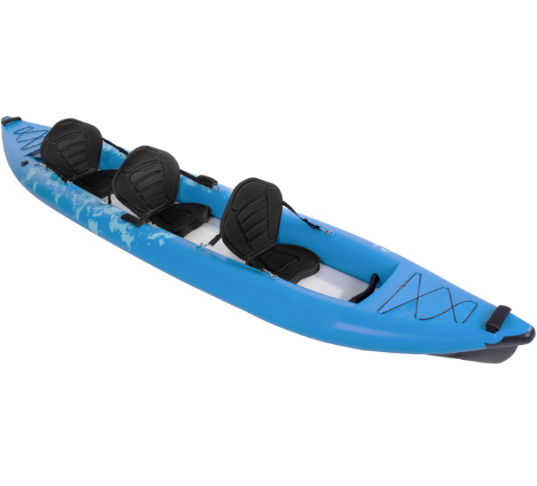 China Factory New Design Drop Stitch Inflatable Kayak 2 Person Foldable Inflatable Canoe For Sale