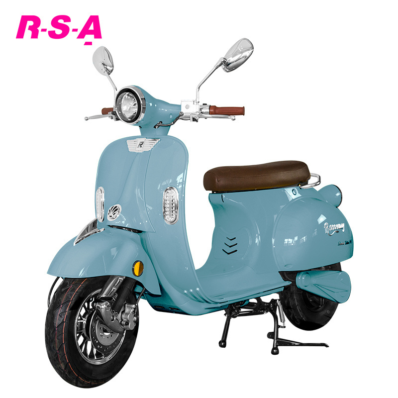 EU Warehouse Classic Retro Electric Motorcycles 60V 2000W Electric Scooters Vespa with Dual Removable Lithium Batteries