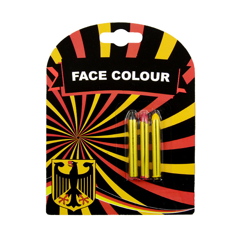 3 Colors Face Printing Color Halloween Make Up Face Paint Football Soccer  Fans Painting