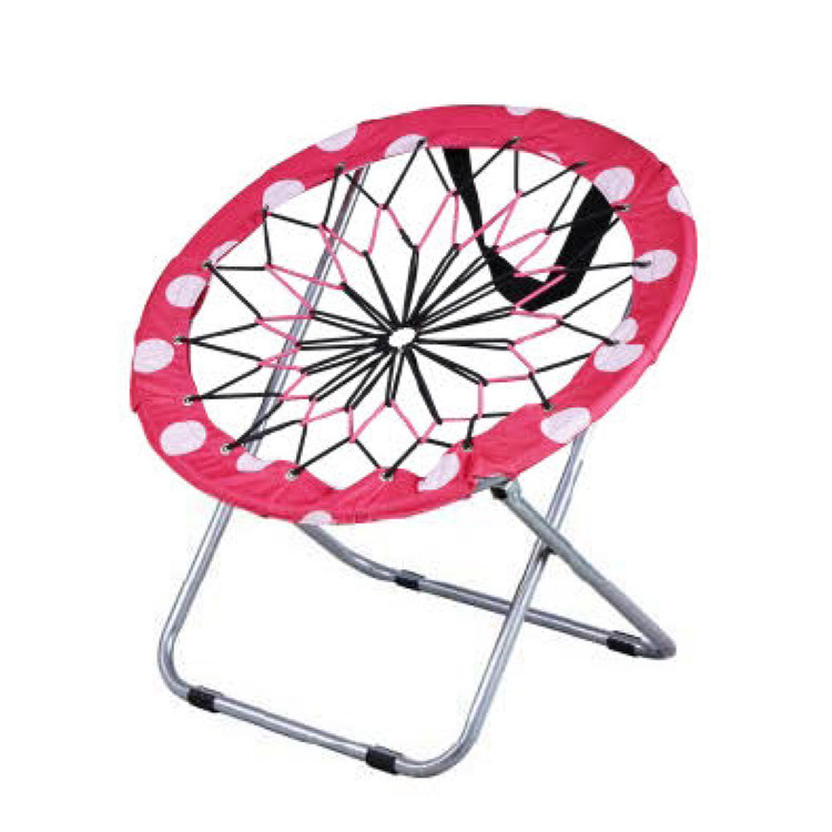 Garden Furniture Camping Chair Beach Hiking Picnic Round Bungee Moon Chair Steel Frame Folding Half Moon Canvas Chair For Adult