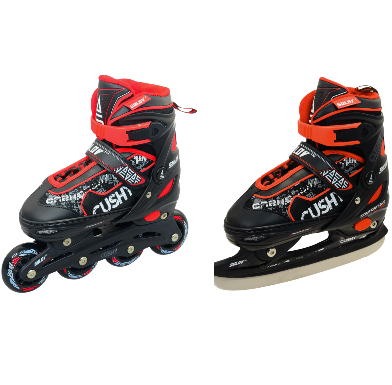 High quality removable interchangeable chassis 2 in 1 adjustable inline ice skates and hockey skates