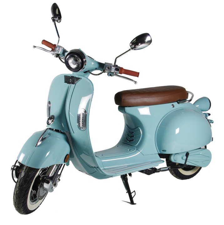 EU Warehouse Classic Retro Electric Motorcycles 60V 2000W Electric Scooters Vespa with Dual Removable Lithium Batteries