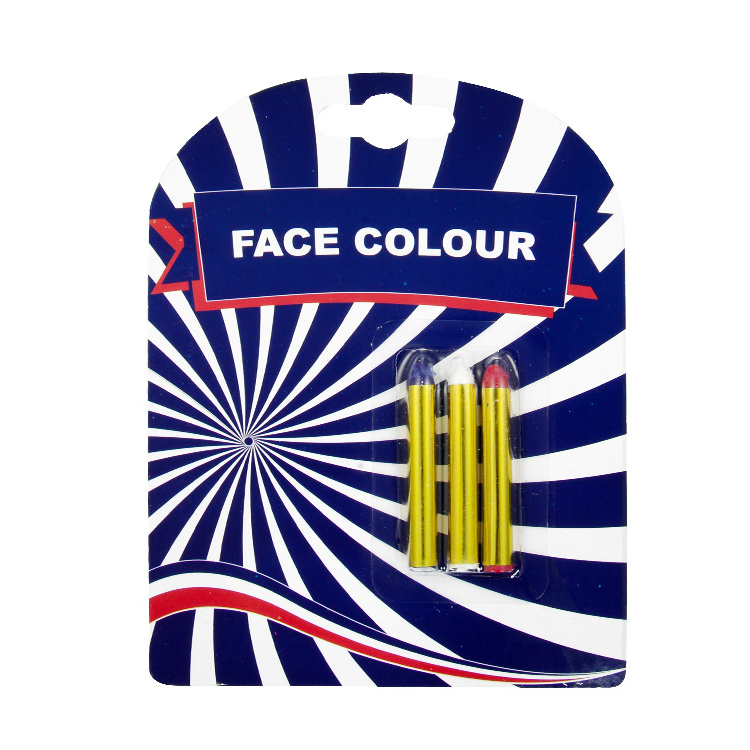 3 Colors Face Printing Color Halloween Make Up Face Paint Football Soccer  Fans Painting