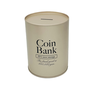 Home Coin Counting flower pattern money box metal piggy bank for Gift Customized Money Jar Decor Money tin can