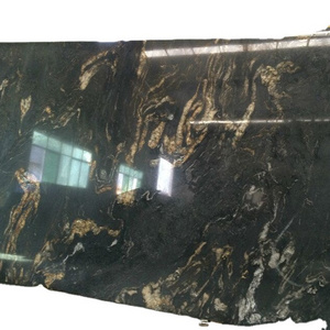 good price Cosmic black titanium granite polished big slabs