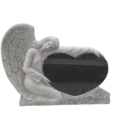 Angel Tombstone Granite Stone Black Cemetery European style headstone