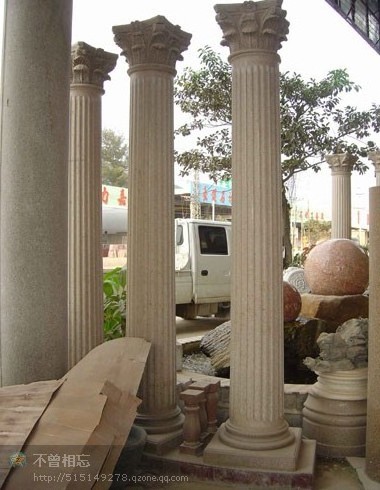 Natural stone porch columns design for project