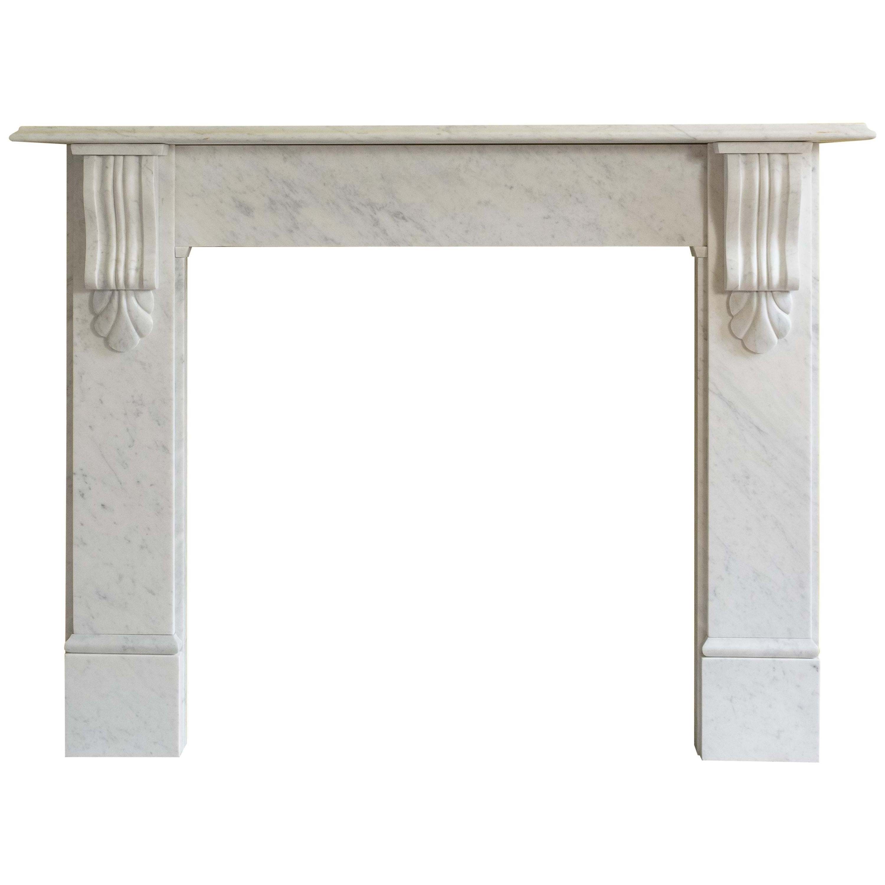 White cararra marble fireplaces nature stone mental the fireplace