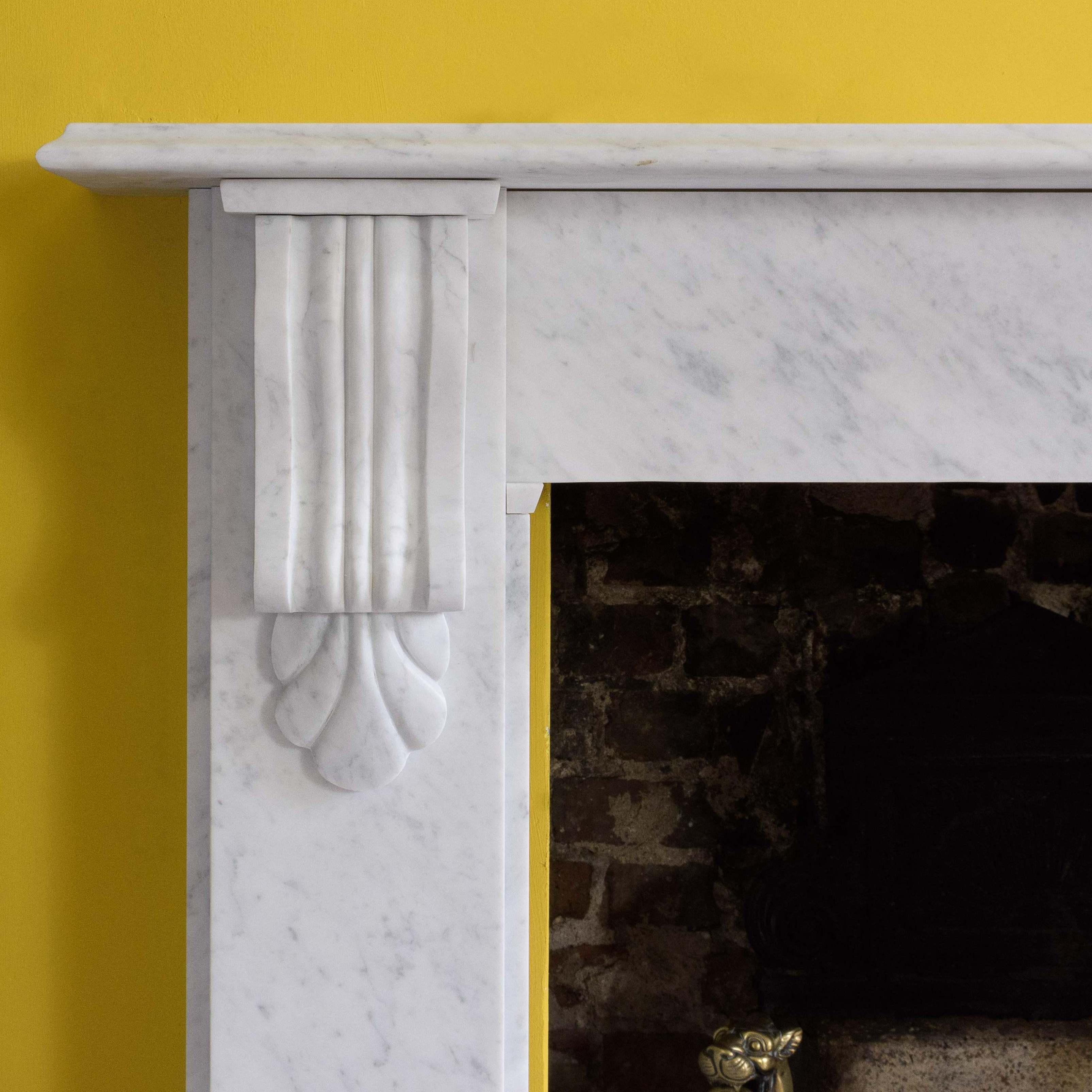 White cararra marble fireplaces nature stone mental the fireplace