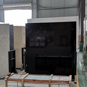 Good price artificial pure black marble big slab