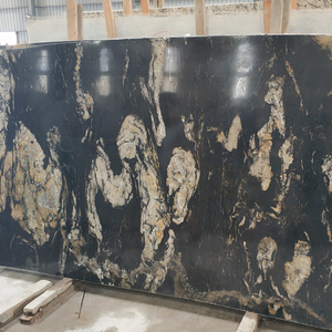 Black titanium granite slab for kitchen countertop