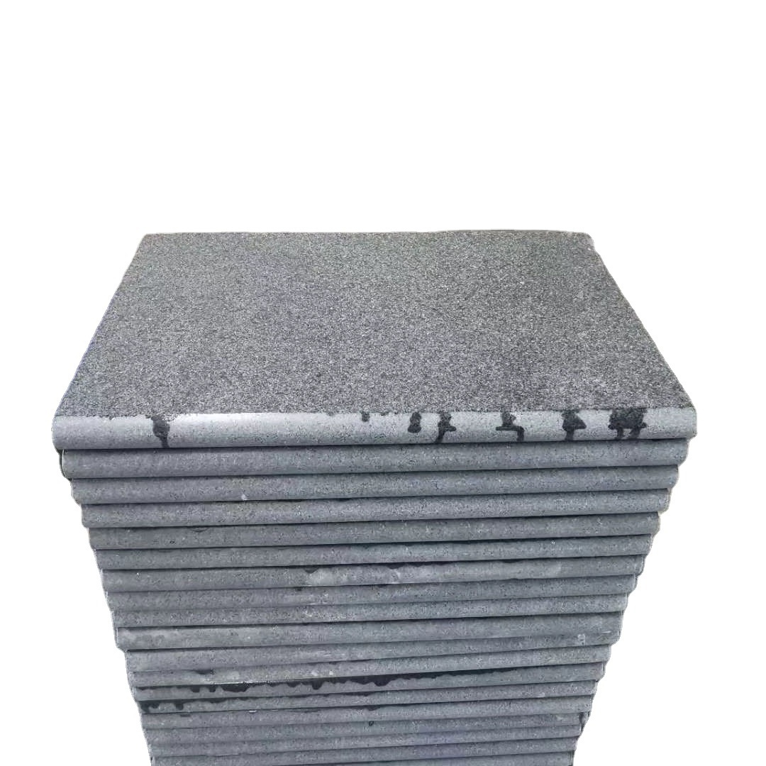 Black Granite Swimming Pool Edge Bullnose Coping Tile