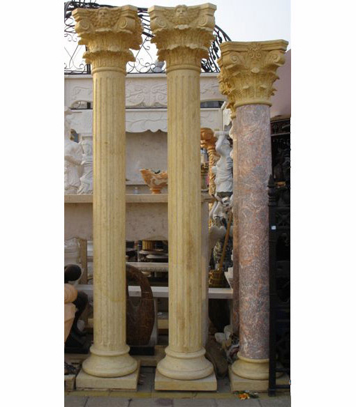 Natural stone porch columns design for project