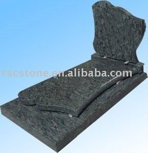 Double heart shaped headstone european granite tombstone