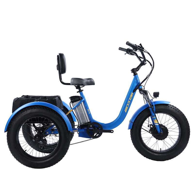 Hot selling adult 20 inch E tricycle cargo electric tricycle fat tire 3 wheel electric tricycle