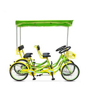 tandem pink beer bike cargo bike electric ebike e-cargo family e bicycle for delivery food delivery e-bike