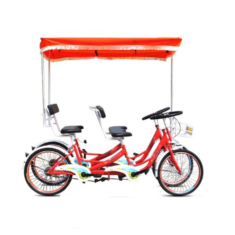 6 person tandem bikes for sightseeing/surrey bike for a big family/can not folded