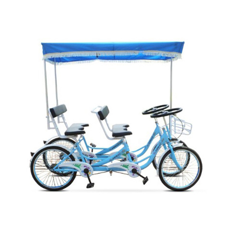 Best selling tandem bike 4 wheel for sale/used quadricycle surrey bike bicycle from china/best selling tandem bike 4 wheel